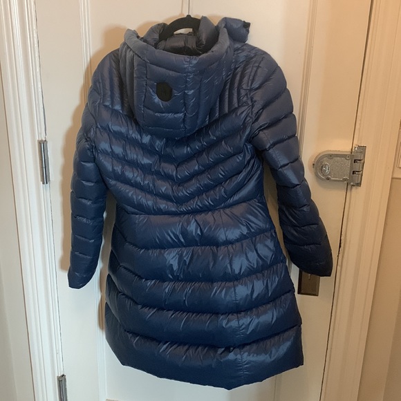 Mackage Lara Hooded Down Coat In Dark Blue - Picture 4 of 12